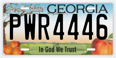 GA license plate PWR4446