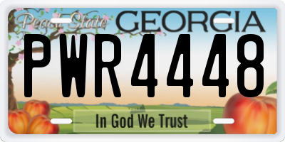 GA license plate PWR4448