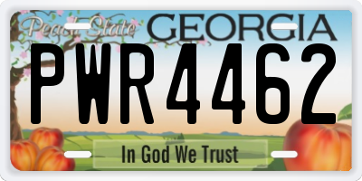 GA license plate PWR4462