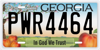 GA license plate PWR4464