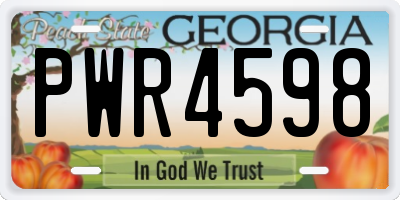 GA license plate PWR4598