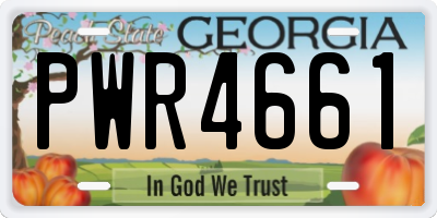 GA license plate PWR4661