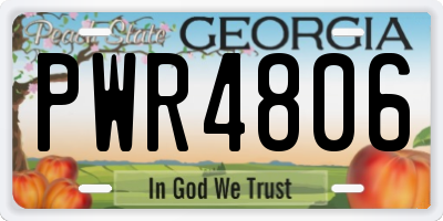 GA license plate PWR4806