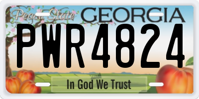 GA license plate PWR4824