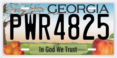GA license plate PWR4825