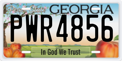 GA license plate PWR4856