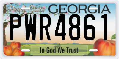 GA license plate PWR4861