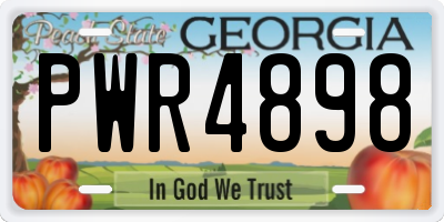 GA license plate PWR4898