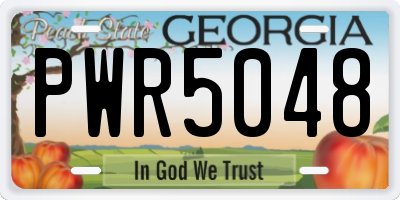 GA license plate PWR5048