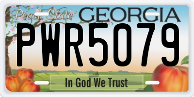 GA license plate PWR5079