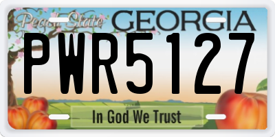 GA license plate PWR5127