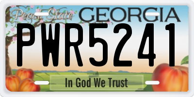 GA license plate PWR5241