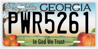 GA license plate PWR5261