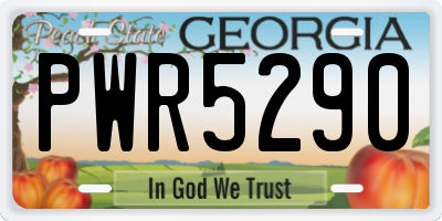 GA license plate PWR5290