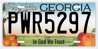 GA license plate PWR5297