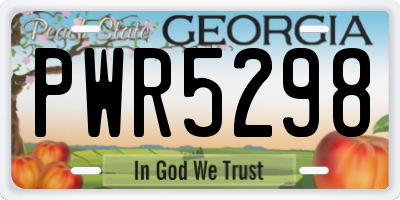 GA license plate PWR5298