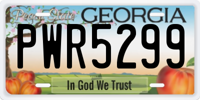 GA license plate PWR5299