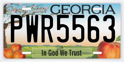 GA license plate PWR5563