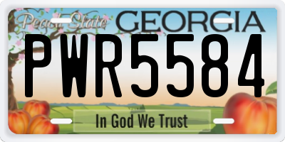 GA license plate PWR5584