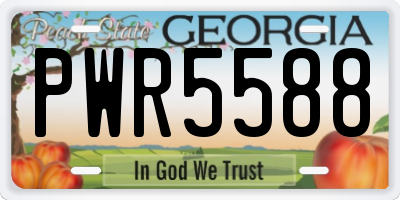 GA license plate PWR5588