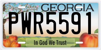 GA license plate PWR5591