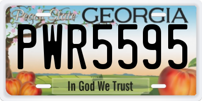 GA license plate PWR5595