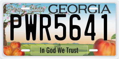 GA license plate PWR5641