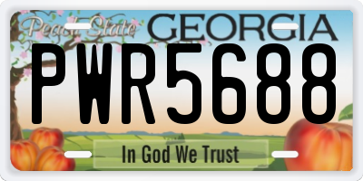 GA license plate PWR5688