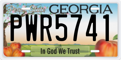 GA license plate PWR5741