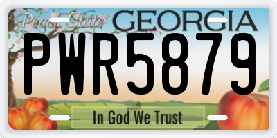 GA license plate PWR5879