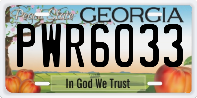 GA license plate PWR6033