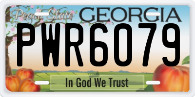 GA license plate PWR6079