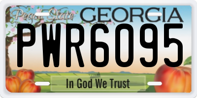 GA license plate PWR6095