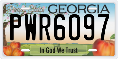 GA license plate PWR6097