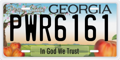 GA license plate PWR6161
