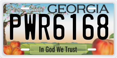 GA license plate PWR6168