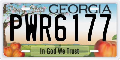 GA license plate PWR6177