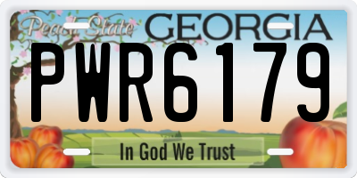 GA license plate PWR6179