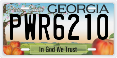 GA license plate PWR6210