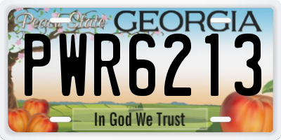 GA license plate PWR6213