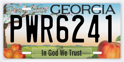 GA license plate PWR6241