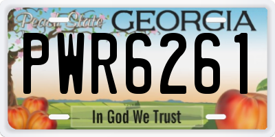 GA license plate PWR6261