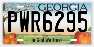GA license plate PWR6295