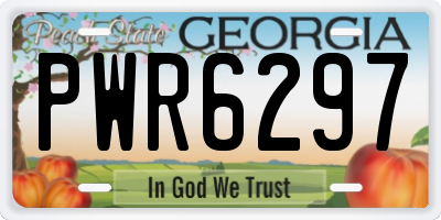 GA license plate PWR6297