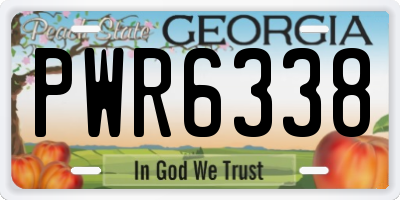 GA license plate PWR6338