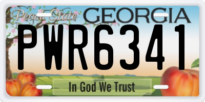 GA license plate PWR6341