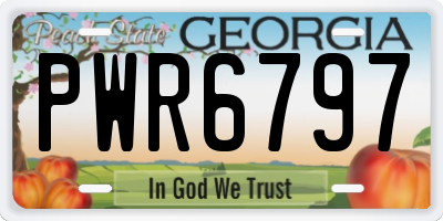 GA license plate PWR6797