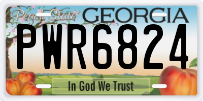 GA license plate PWR6824