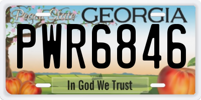 GA license plate PWR6846
