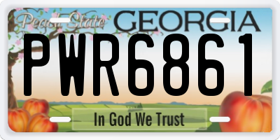 GA license plate PWR6861